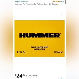 Hummer - Men’s Cologne, toilette spray. 4.2 ounces. NEW! In box, never u…